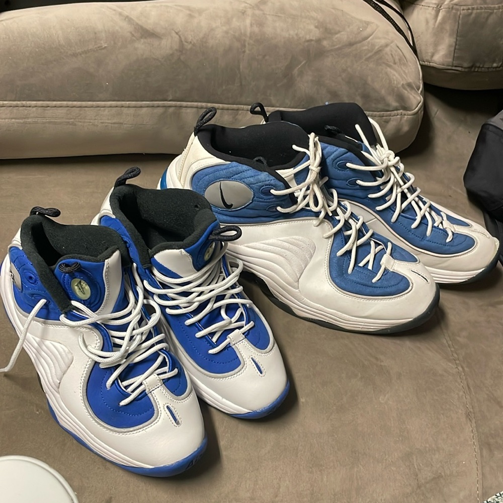Nike Air Penny 2 size 5y blue and white